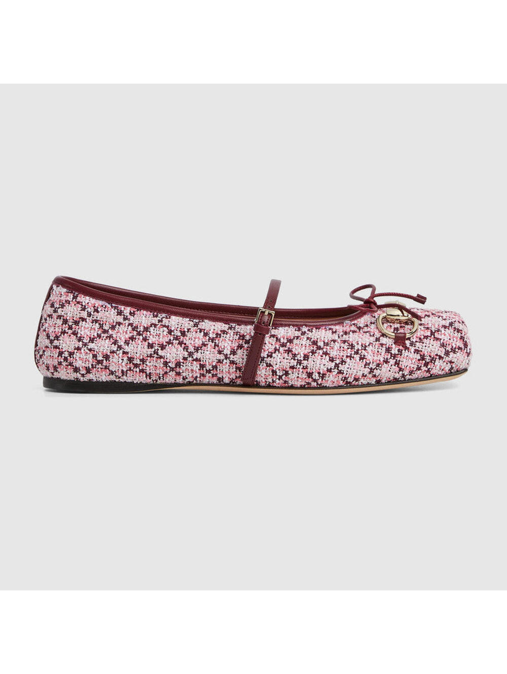 Gucci Bow Horsebit Tweed Ballet Flats (Please request your size for purchasing) - Picture 1 of 5